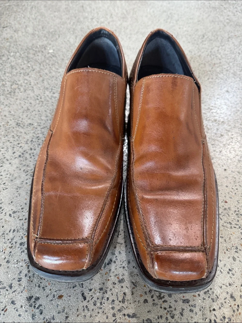 Men's Brown Leather Slip-On Loafers - Classic Comfort
